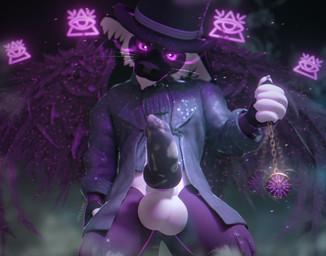 anthro balls bodily_fluids bottomless clock clothed clothing cum dominant erection first_person_view genital_fluids genitals hat headgear headwear hypnosis hypnotizing_viewer kneeling knot looking_at_viewer magic male mind_control nude offscreen_character outside pendulum penis penis_towards_viewer presenting receiving_pov solo spread_legs spreading swinging wings lepusjuno fan_character hypno_(lepusjuno) canid canine canis mammal wolf hi_res
