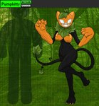 anthro bent_wrist black_body female food for_a_head fruit head_leaf jack-o'-lantern leaf leaf_ruff leaf_tail plant pumpkin pumpkin_head pupils slit_pupils solo tail rottentuttifrutti animal_humanoid cat_humanoid domestic_cat elemental_creature elemental_humanoid felid felid_humanoid feline feline_humanoid felis flora_fauna humanoid mammal mammal_humanoid object_head plant_humanoid hi_res