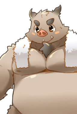 anthro belly blush male moobs nipples overweight overweight_anthro overweight_male simple_background solo towel white_background naotohirai mammal suid suine sus_(pig) wild_boar 2015 absurd_res hi_res