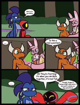 2_horns anthro anthro_on_anthro big_breasts big_penis black_body blue_body blue_clothing blue_eyes blue_pupils blue_robe blue_scales blush breasts buckteeth clenched_teeth clothing cute_fangs dialogue erection eyebrows fangs female fur genitals glans green_body green_eyes green_pupils green_skin group group_sex hair horn humanoid_genitalia humanoid_penis hungover interspecies long_tongue male male/male nipples no_pupils nude open_mouth orange_body orange_penis orange_scales penis penis_size_difference pink_body pink_fur pink_glans pink_hair pink_nipples pink_skin pupils purple_eyes purple_hair raised_arms raised_eyebrow raised_hand red_clothing red_robe robe scales sex slit_pupils speech_bubble teeth text threesome tongue triple_frottage triple_tonguejob white_horn white_inner_ear yellow_body yellow_eyes yellow_penis yellow_skin ultilix european_mythology mythology caspar_(ultilix) leo_the_magician ruby_(ultilix) to-be-named-later wes_(ultilix) amphibian demon dragon frog goblin humanoid lagomorph leporid mammal mythological_creature mythological_scalie rabbit scalie shadow_creature western_dragon comic english_text hi_res