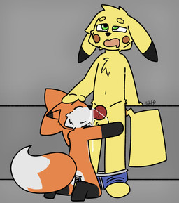 adult_on_young age_difference animal_genitalia animal_penis anthro balls big_penis black_body black_ears black_fur black_nose blonde_hair blue_clothing blue_underwear bodily_fluids brown_tail butt canine_genitalia canine_penis chest_tuft clothed clothing cross-eyed cum cum_in_mouth cum_inside drooling duo ears_down ejaculation erection eyes_closed fellatio fur genital_fluids genitals green_eyes grey_clothing grey_underwear hair half-closed_eyes hand_on_head kneeling kneeling_oral_position knot leaning looking_pleasured male male/male moan multicolored_body multicolored_clothing multicolored_ears multicolored_fur multicolored_underwear narrowed_eyes nude older_male oral oral_penetration orange_body orange_ears orange_fur orange_hair orange_tail orgasm orgasm_face partially_clothed penetration penile penis penis_in_mouth pivoted_ears rear_view saliva sex shota simple_background size_difference smaller_male smaller_penetrated tail text three-quarter_view tongue tuft two_tone_clothing two_tone_ears two_tone_tail two_tone_underwear underwear underwear_down white_body white_fur white_tail yellow_body yellow_ears yellow_fur yellow_tail young young_anthro young_male younger_male lightningb0lt01 nintendo pokemon error_(errorpika1440) fan_character tommy_(lightningb0lt01) canid canine canis fox generation_1_pokemon mammal pikachu pokemon_(species) 2025 absurd_res digital_media_(artwork) english_text hi_res signature
