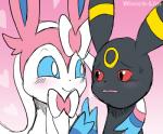 black_body black_fur blue_eyes blush duo feral fur gradient_background heart_symbol holidays multicolored_body multicolored_fur nervous ribbons shy simple_background smile white_body white_fur winick-lim nintendo pokemon valentine's_day canid canine eeveelution generation_2_pokemon generation_6_pokemon mammal pokemon_(species) sylveon umbreon together_(disambiguation) 2019 digital_media_(artwork)