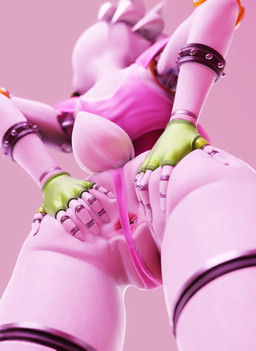 anthro anus anus_peek bracelet butt camel_toe clothing feathers female fingerless_gloves gloves green_clothing green_gloves green_handwear handwear head_feathers head_tuft jewelry leotard low-angle_view machine pink_anus pink_background pink_clothing pink_leotard rear_view shoulder_pads simple_background solo spread_butt spreading studded_bracelet studded_jewelry studs thick_thighs tuft white_body white_feathers wide_hips nitenight mayosplash_(modeler) five_nights_at_freddy's five_nights_at_freddy's:_security_breach scottgames steel_wool_studios glamrock_chica animatronic avian bird chicken galliform phasianid robot 3d_(artwork) digital_media_(artwork) hi_res