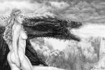 breasts butt claws duo female feral hair human_focus male nipples not_furry_focus nude outside scales size_difference teeth text wings armando_huerta european_mythology game_of_thrones mythology daenerys_targaryen drogon dragon human mammal mythological_creature mythological_scalie scalie western_dragon wyvern absurd_res digital_media_(artwork) english_text hi_res monochrome