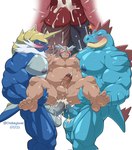 abs anal anal_penetration anthro anthro_penetrating anthro_penetrating_human balls beard big_balls big_dom_small_sub big_muscles big_nipples big_pecs big_penis blue_body blush bodily_fluids carrying_another carrying_partner cum cum_drip cum_in_ass cum_inside cum_on_balls cum_on_penis cum_while_penetrated dominant double_anal double_penetration dripping erection facial_hair frottage genital_fluids genitals grin group group_sex gym_leader hair holding_partner human_on_anthro human_penetrated internal interspecies larger_anthro larger_male male male/male male_penetrated male_penetrating male_penetrating_male mask musclegut muscular muscular_anthro muscular_human muscular_male navel nipples nude orgasm overweight overweight_male pecs pecs_touching penetration penile penile_penetration penis penis_in_ass pokephilia sex sharp_teeth simultaneous_orgasms size_difference smaller_human smaller_male smaller_penetrated smile spikes spikes_(anatomy) stand_and_carry_position standing standing_sex sweat teeth threesome trio two_doms_one_sub whiskers white_hair maldu nintendo pokemon crasher_wake alligator alligatorid crocodilian feraligatr generation_2_pokemon generation_5_pokemon human mammal mustelid otter pokemon_(species) reptile samurott scalie 2023 hi_res signature