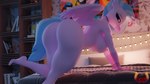 anthro bed blue_hair blue_tail breasts butt feet female furniture hair humanoid_feet jewelry necklace nipples nude pink_body plantigrade pose purple_eyes solo tail talon_hands loveslove european_mythology friendship_is_magic greek_mythology hasbro my_little_pony mythology silverstream_(mlp) avian hippogriff mythological_avian mythological_creature 16:9 3d_(artwork) 4k absurd_res digital_media_(artwork) hi_res widescreen