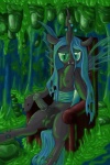 2013 animal_genitalia balls black_body changeling cocoon dickgirl erection fangs friendship_is_magic green_eyes green_hair hair horn horsecock intersex looking_at_viewer my_little_pony penis queen_chrysalis_(mlp) sitting throne wings xanthor
Rating: Explicit
Score: 7
User: Falord
Date: August 31, 2013