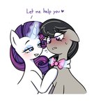 blue_eyes blush duo female female/female horn magic pink_bow purple_eyes simple_background white_background dd_mlp friendship_is_magic hasbro my_little_pony mythology octavia_(mlp) rarity_(mlp) equid equine horse mammal mythological_creature mythological_equine pony unicorn