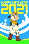 anthro balls black_body blush genitals holiday_message holidays kemono male nipples penis slightly_chubby solo text tongue tongue_out white_body young young_anthro kynosura chinese_zodiac new_year new_year_2021 year_of_the_ox bovid bovine cattle mammal 2021 2:3 absurd_res english_text hi_res