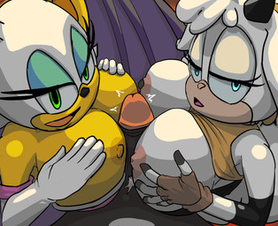 anthro big_breasts black_body black_fur blue_eyes breast_grab breast_play breasts clothed clothing collaborative collaborative_sex collaborative_titfuck erection exposed_breasts female first_person_view fur genitals gloves green_eyes group group_sex hand_on_breast handwear horn huge_breasts humanoid_genitalia humanoid_penis looking_at_viewer male male_pov nipples penis raised_clothing raised_shirt raised_topwear sex shirt threesome titfuck topwear trio white_body white_fur pervermin idw_publishing sega sonic_the_hedgehog_(comics) sonic_the_hedgehog_(idw) sonic_the_hedgehog_(series) lanolin_the_sheep_(sonic) rouge_the_bat shadow_the_hedgehog bat bovid caprine eulipotyphlan hedgehog humanoid mammal sheep absurd_res hi_res
