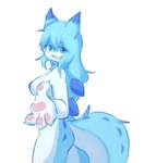 4_fingers anthro anthrofied back_spikes big_tail biped blue_body blue_ear_tips blue_ears blue_eyes blue_fur blue_hair blue_markings blue_pupils blue_spikes blue_tail blush breasts butt butt_markings claws countershade_face countershade_fur countershade_legs countershade_tail countershade_torso countershading dipstick_ears ear_markings eyelashes female female_anthro finger_claws fingerpads fingers foreshortening fur glistening glistening_eyes hair humanoid_hands kemono long_hair looking_at_viewer markings medium_breasts monotone_hair multicolored_body multicolored_ears multicolored_fur multicolored_tail naturally_censored nipple_tuft nude open_mouth pawpads pink_pawpads pupils reaching_towards_viewer side_view simple_background solo spikes spikes_(anatomy) standing tail tail_markings tuft two_tone_body two_tone_ears two_tone_fur two_tone_tail white_background white_body white_countershading white_fur white_tail canxue palworld pocketpair chillet mammal pal_(species) 2024 colored digital_media_(artwork) hi_res portrait shaded simple_shading three-quarter_portrait