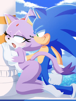 5_fingers ahegao anthro balls blue_body blush breasts butt cloud detailed_background duo female fingers fur genitals green_eyes looking_pleasured male male/female open_mouth outside outside_sex purple_body purple_fur sea sex sky smile tail tongue tongue_out water yellow_eyes flaresg_art sega sonic_the_hedgehog_(series) blaze_the_cat sonic_the_hedgehog domestic_cat eulipotyphlan felid feline felis hedgehog mammal 2026 3:4 hi_res