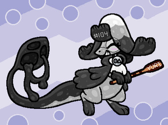 collar eyewear female glasses paddle solo therian_symbol toony wearing_glasses squeakitties beastieball fan_character pearl_(13onnie) beastie_(species) illugus hi_res