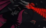 4_fingers angry female feral fingers horn multi_horn rock rubble screaming solo wings zilonking activision mythology spyro_the_dragon cynder dragon mythological_creature mythological_scalie scalie comic digital_media_(artwork) hi_res signature