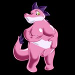 1:1 anthro bdsm bondage bound breasts clothing everythingunderwraps femsuit feraligatr fondling generation_2_pokemon genitals hi_res latex latex_clothing lockjaw male nintendo open_mouth pokemon pokemon_(species) pussy solo trapped trapped_in_clothing