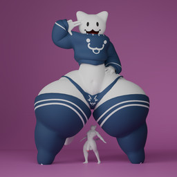 4_fingers anthro athletic balls belly big_balls big_ears big_penis big_tail biped blue_clothing clothed clothing curvy_figure duo faceless_character feet femboy fingers flaccid fluffy foreskin full-hi_res genitals gesture glans huge_balls huge_ears huge_penis huge_thighs humanoid_genitalia humanoid_hands humanoid_penis hyper ineffective_clothing larger_anthro light long_tail looking_at_viewer looking_forward monotone_balls monotone_genitals monotone_penis monotone_tail mostly_nude mouth_closed muscular muscular_anthro muscular_arms muscular_legs muscular_thighs open_mouth open_smile partially_clothed pawpads paws penis pointy_ears prick_ears shadow size_difference small_waist smaller_anthro smile standing tail thick_thighs tight_clothing topwear vein veiny_penis wide_hips jaeblorocks jaeblo_(jaeblorocks) domestic_cat felid feline felis mammal 1:1 absurd_res hi_res portrait shaded