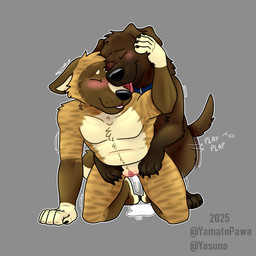ambiguous_penetration andromorph andromorph/male andromorph_penetrated anthro anthro_on_feral anthro_penetrated bestiality blush bodily_fluids clitoral_hood clitoris collar cum cum_drip cum_inside dripping duo ejaculation face_lick feral feral_penetrating feral_penetrating_anthro from_behind_position genital_fluids genitals humanoid_genitalia humanoid_vulva humping intersex intersex/male intersex_penetrated intraspecies intraspecies_bestiality licking male male_penetrating male_penetrating_andromorph male_penetrating_intersex mounting obscured_penetration orgasm penetration penile penile_penetration sex tail tail_motion tailwag tongue vulva yamatopawa yasuno pup_captain yasuno_(yasuno) akita bird_dog canid canine canis domestic_dog hunting_dog labrador mammal retriever spitz 1:1 absurd_res hi_res trans_(lore)