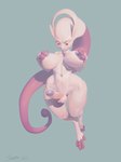 big_breasts big_penis breasts erection genitals gynomorph intersex not_furry penis solo tongue tongue_out wide_hips santafire nintendo pokemon generation_6_pokemon legendary_pokemon mega_evolution mega_mewtwo mega_mewtwo_y pokemon_(species) hi_res