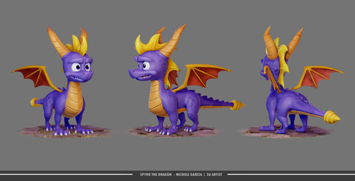 2_horns 3_toes 4_fingers claws fangs feet feral finger_claws fingers frill_(anatomy) grey_background head_crest head_frill horn light long_tail male male_feral membrane_(anatomy) membranous_wings multicolored_body multicolored_scales multicolored_tail no_eyebrows open_mouth pupils purple_body purple_eyes purple_scales purple_spines purple_tail red_membrane red_tongue red_wings rock scales simple_background solo standing tail tail_spines teeth text toe_claws toes tongue turnaround white_claws wings yellow_body yellow_frill yellow_horn yellow_scales yellow_tail young young_feral young_male michele_garzia activision european_mythology mythology spyro_the_dragon spyro dragon mythological_creature mythological_scalie scalie western_dragon winged_dragon 2026 3d_(artwork) absurd_res artist_name blender_(artwork) colored digital_media_(artwork) english_description english_text hi_res lighting shaded substance_painter_(artwork)