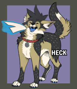 collar fluffy male quadruped solo arkailart telegram canid canine canis jackal mammal hi_res