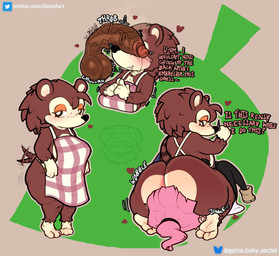 3_toes 4_fingers anthro anus apron aroused balls big_balls big_breasts big_butt big_penis black_nose bluesky_handle blush blushing_profusely bodily_fluids body_worship breasts brown_eyes butt butt_jiggle butt_sniffing butt_worship chest_tuft churning_balls clothing dark_body dark_skin dialogue disembodied_penis dress drooling duo eyeliner facesitting fair_skin feet female female/female fingers fingers_together footwear freckled_face freckles genital_fluids genitals hair heart_symbol huge_balls huge_butt imminent_sex jiggling leaking_precum leggings legwear logo looking_at_another looking_at_viewer looking_back lying makeup male male/female markings motion_lines musky_penis on_back onomatopoeia outline pattern_clothing penis penis_on_face pink_hair plaid plaid_clothing ponytail precum precum_on_face pubes quill_hair quills_(anatomy) round_ears saliva sewing_needle shake_lines shoes short_tail sitting_on_another slightly_chubby smelly smelly_butt sniffing snout sound_effects string striped_markings striped_tail stripes tail tail_markings tail_motion tailwag text thick_thighs throbbing throbbing_penis toes tuft twitter_handle wide_hips kaizoart animal_crossing nintendo leaf_(animal_crossing) sable_able villager_(animal_crossing) eulipotyphlan hedgehog human mammal artist_logo english_text