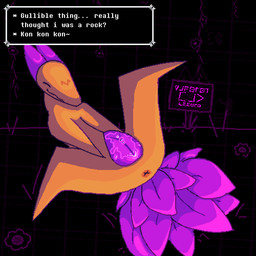animal_genitalia animal_vulva anus bodily_fluids canine_genitalia canine_vulva caption dialogue female feral flower fur genital_fluids genitals orange_body orange_fur plant presenting sign simple_background smile solo talking_to_viewer text toony vaginal_fluids vines vulva x_anus yegg_yolk canid canine darkner fox mammal netskie 1:1 character_cipher english_text shaded signature simple_shading watermark