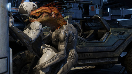 anthro armor big_butt bodysuit breast_grab breasts butt car clothing duo faceless_character faceless_female faceless_human female female_human female_on_anthro groping_from_behind hand_on_breast hand_on_wall head_on_shoulder human_on_anthro interspecies leaning leaning_forward leg_grab male male/female male_anthro male_on_human pupils quill_hair red_quills sharp_teeth short_tail skinsuit slit_pupils suggestive_pose tail tan_body teeth thigh_grab tight_clothing vehicle warthog_vehicle_(halo) xenophilia yellow_eyes silent_sfm halo_(series) microsoft xbox_game_studios alien human ibie'shan kig-yar mammal scalie 16:9 3d_(artwork) colored digital_media_(artwork) hi_res widescreen