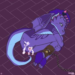 2_horns after_rape after_sex anthro anus back_wings biped blood_from_vagina blood_in_pussy blue_eyes blue_hair bodily_fluids chain countershade_scales countershade_tail countershade_torso countershading cuff_(restraint) cum cum_from_ass cum_from_vagina cum_in_ass cum_in_vagina cum_inside curled_up ear_frill eyebrows female fetal_pose frill_(anatomy) genital_fluids genitals hair horn humanoid_genitalia humanoid_vulva leaking_cum membrane_(anatomy) membranous_frill membranous_wings multicolored_body multicolored_scales nude plantigrade purple_body purple_scales restraints scales self_hug shackles short_hair solo tail two_tone_body two_tone_scales vulva white_body white_countershading wings young young_anthro young_female maverick mythology embrya_(ransiel) dragon mythological_creature mythological_scalie scalie 1:1 2026 hi_res