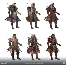 2_horns 3_eyes 5_fingers 5_toes arm_markings armband armor arms_bent bald beard black_beard black_body black_claws black_clothing black_coat black_facial_hair black_hair black_horn black_lips black_robe black_sclera black_skin black_topwear bottomwear brown_armband brown_body brown_lips brown_sash brown_skin chest_eye claws clothed clothed_human clothed_humanoid clothed_male clothing coat company_logo company_name dreadlocks facial_hair facial_scar feet feral finger_claws fingers fully_clothed fully_clothed_human fully_clothed_humanoid fully_clothed_male furrowed_eyebrows gradient_background grey_body grey_clothing grey_coat grey_hair grey_horn grey_pupils grey_skin grey_topwear hair hood_up horn horned_mask humanoidized light lips long_hair male male_human male_humanoid markings membrane_(anatomy) mouth_closed multi_eye no_eyebrows not_furry open_clothing open_coat open_topwear pants pauldron pupils red_armband red_armor red_bottomwear red_clothing red_coat red_eyes red_markings red_mask red_pants red_sclera red_topwear robe rope rope_anklet rope_bracelet scar simple_background text thick_lips three-quarter_view toes topwear torn_coat webbed_hands yellow_eyes mirel_shalari zhanibek_kurmanbay highguard_(game) ekon_(highguard) demon demon_humanoid horned_humanoid human humanoid mammal 2026 absurd_res artist_collaboration colored concept_art digital_drawing_(artwork) digital_media_(artwork) english_description english_text hi_res lighting official_art shaded url