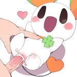 blush bodily_fluids cum cum_in_pussy cum_inside duo female genital_fluids genitals heart_symbol humanoid_genitalia humanoid_penis male male/female mascot penetration penile penile_penetration penis penis_in_pussy pussy tail vaginal vaginal_penetration vein veiny_penis white_body youjomodoki life_corp lalapi human mammal 1:1 absurd_res hi_res