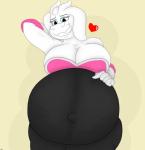 anthro belly big_belly big_breasts breasts clothed clothing female fur huge_belly hyper hyper_belly mature_anthro mature_female navel outie_navel pregnant pregnant_anthro pregnant_female solo white_body white_fur undyingwolf undertale undertale_(series) toriel boss_monster_(undertale) bovid caprine mammal absurd_res hi_res