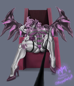 4_arms anthro areola bdsm big_areola big_breasts big_butt big_nipples breasts butt chair claws clitoris clothing dominant dominant_female dominatrix female footwear furniture genitals high_heels huge_breasts hyper hyper_breasts hyper_genitalia interspecies leash leash_pull leashed_viewer looking_at_viewer mature_anthro mature_female multi_arm multi_limb nipples nude pokephilia presenting puffy_areola puffy_nipples shoes solo spread_legs spread_vulva spreading thick_thighs throne vulva wide_hips wings morgan_morningstar nintendo pokemon altered_forme_giratina generation_4_pokemon giratina legendary_pokemon origin_forme_giratina pokemon_(species) absurd_res hi_res