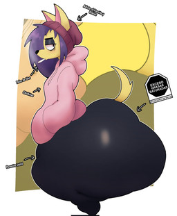 anthro big_butt bottomwear butt cigarette clothing femboy hair hat headgear headwear huge_butt jacket male pants purple_hair solo thick_thighs topwear yellow_body crowundeadcat evil_container gabriel_(thedeathcrow05) canid canine canis chihuahua domestic_dog mammal toy_dog hi_res meme