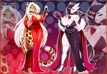 alcohol anthro areola areola_slip armwear athletic_wear beverage big_breasts black_hair border boss breasts butt clothing container cup drinking_glass duo elbow_gloves female glass glass_container glass_cup gloves hair handwear long_hair orange_border pink_eyes simple_background small_waist smoking_pipe solo thick_thighs white_hair wide_hips wine wine_glass revkoen nintendo pokemon felid gardevoir generation_3_pokemon humanoid leopard mammal pantherine pokemon_(species) sketch