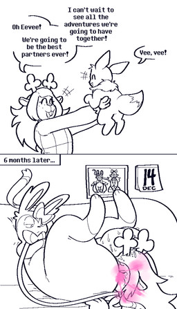 anthro antlers balls big_butt bodily_fluids butt calendar clothed clothing dialogue duo eyelashes eyes_closed fart fart_cloud fart_fetish farting_on_another female feral forced freckled_face freckles fur furniture genitals hair horn long_eyelashes male male/female nude open_mouth orientation_play simple_background size_difference smile speech_bubble tail teeth text time_skip white_body ti-ling deltarune nintendo pokemon undertale_(series) noelle_holiday canid canine deer eevee eeveelution generation_1_pokemon generation_6_pokemon mammal new_world_deer pokemon_(species) reindeer sylveon comic digital_media_(artwork) english_text