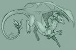 ambiguous_gender claws feral horn membrane_(anatomy) membranous_wings simple_background solo tail wings minerea mythology dragon mythological_creature mythological_scalie scalie digital_media_(artwork) hi_res