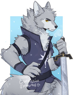 anthro athletic athletic_anthro athletic_male biped countershade_fur countershading fingers fur grey_body grey_fur grey_tail holding_melee_weapon holding_object holding_sword holding_weapon looking_at_viewer male male_anthro melee_weapon solo standing sword tail weapon white_body white_countershading yellow_eyes amonex403 canid canine canis mammal wolf 2024 digital_drawing_(artwork) digital_media_(artwork) hi_res portrait three-quarter_portrait