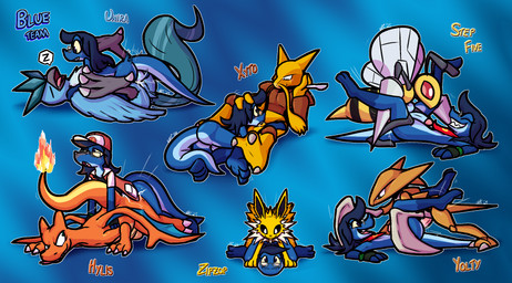 2_horns 3_toes 4_toes all_fours ambiguous_gender ambiguous_penetrated ambiguous_penetration antennae_(anatomy) anthro anthro_on_anthro anthro_on_feral anthro_penetrated anthro_penetrating anthro_penetrating_anthro anthro_penetrating_feral backsack balls beak bestiality big_balls big_butt big_penis black_body black_clothing black_exoskeleton black_eyes black_inner_ear black_nose black_sclera black_shirt black_stripes black_topwear blade_arm blue_balls blue_body blue_feathers blue_hair blue_penis blue_scales blue_wings blush bodily_fluids brown_body brown_exoskeleton brown_eyes brown_fur brown_pupils butt claws clothed clothing cum cum_from_ass cum_in_ass cum_inside cum_on_butt cum_splatter cute_fangs cutlery deep_throat doggystyle drooling duo erection exoskeleton eyes_closed eyewear eyewear_only fangs feathers feet fellatio feral feral_penetrated feral_penetrating feral_penetrating_anthro finger_claws fingerless_gloves fire flaming_tail forked_tongue from_behind_position from_front_position front_view fur genital_fluids genitals glans glasses glasses_only gloves green_clothing green_eyes green_gloves green_handwear green_pupils grey_antennae grey_beak grey_body grey_claws grey_exoskeleton grey_eyewear grey_glasses grin hair handwear hat headgear headwear holding_spoon horn humanoid_genitalia humanoid_penis insect_wings interspecies jacket kerchief kitchen_utensils larger_anthro larger_male larger_penetrated legs_up looking_at_another looking_down looking_pleasured looking_up lying male male/ambiguous male/male male_penetrated male_penetrating male_penetrating_ambiguous male_penetrating_male missionary_position mostly_nude motion_lines no_pupils nude on_back on_front open_clothing open_jacket open_mouth open_topwear oral oral_penetration orange_body orange_scales orgasm penetration penile penis pink_glans pink_penis precum pupils purple_eyes purple_pupils red_clothing red_hat red_headwear red_jacket red_kerchief red_sclera red_topwear saliva scales sex sharp_teeth shirt side_view sitting size_difference sleeping smaller_ambiguous smaller_feral smaller_penetrated smile smirk sound_effects speech_bubble spoon stinger striped_body striped_exoskeleton stripes tail talons tan_balls tan_body tan_penis tan_scales teeth thrusting toe_claws toes tongue tongue_out tools topwear vowelless vowelless_sound_effect wearing_glasses white_body white_claws white_clothing white_eyes white_fur white_hat white_headwear white_jacket white_topwear winged_arms wings yellow_body yellow_exoskeleton yellow_fur yellow_kerchief yellow_sclera zzz ultilix nintendo pokemon ulti_(ultilix) alakazam arthropod articuno avian beedrill charizard eeveelution fossil_pokemon generation_1_pokemon jolteon kabutops legendary_pokemon lizard marine pokemon_(species) prehistoric_species reptile scalie trilobite 2026 hi_res