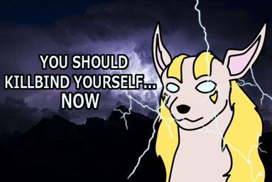blonde_hair electricity feral hair long_hair male serious_face shitpost solo text thunder white_body white_eyes whitestellar low_tier_god nintendo pokemon lightyena generation_3_pokemon mightyena pokemon_(species) english_text meme
