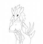 anthro breasts claws female genitals pokemorph pussy solo retbriar nintendo pokemon larath generation_1_pokemon pokemon_(species) sandslash