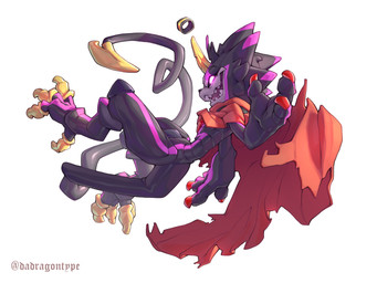 anthro black_body black_sclera cape claws clothing feet glowing glowing_eyes horn male open_mouth red_cape red_clothing simple_background solo tail talons toes weapon_tail white_background dadragontype bandai_namco digimon cantoril digimon_(species) gulusgammamon 4:3 absurd_res hi_res