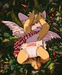 4_fingers anthro arrow_(weapon) biped blush diaper fingers holidays inner_ear_fluff male plant ranged_weapon shota solo tuft weapon wetness_indicator young young_anthro young_male harmarist valentine's_day cupid mek_(harmarist) canid canine canis domestic_dog herding_dog mammal pastoral_dog welsh_corgi 2025