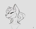 clothed clothing eyes_closed female hair head_turn looking_at_viewer smile solo teeth feretta vixavil_hayden canid canine fox mammal 2d_animation animated digital_media_(artwork) frame_by_frame short_playtime sketch