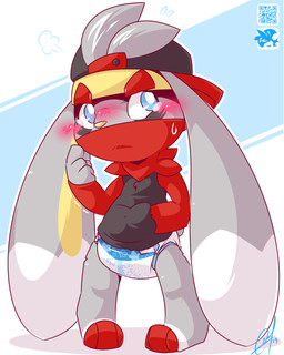 3_toes 4_fingers ambiguous_gender anthro backwards_hat black_body black_fur blush blush_lines bodily_fluids clean_diaper clothed clothing cloud_emanata diaper dipstick_ears ear_markings emanata feet fingers floppy_ears flying_sweatdrops fur grey_body grey_fur grey_tail hand_in_pocket hand_on_face hat head_tuft headgear headwear hoodie leg_markings logo markings mask mouth_mask multicolored_body multicolored_ears multicolored_fur pockets qr_code red_body red_fur scut_tail short_tail simple_background socks_(marking) solo standing sweat sweatdrop tail tears toes topwear tuft wearing_diaper wearing_hat wearing_mask wetness_indicator white_body white_ear_tips white_fur yellow_inner_ear yellow_nose lilchu nintendo pokemon dyl generation_8_pokemon pokemon_(species) raboot 2019 4:5 artist_logo hi_res signature