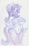 2017 anthro anthrofied breasts cleavage clothed clothing equid equine female friendship_is_magic harem_outfit hasbro horn king-cheetah mammal my_little_pony mythological_creature mythological_equine mythology navel navel_piercing piercing sketch solo starlight_glimmer_(mlp) traditional_media_(artwork) unicorn veil