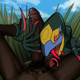 anthro ball_lick balls big_balls big_penis breasts claws dark_body dark_skin duo faceless_character faceless_male fangs fellatio female female_on_human first_person_view foreskin genitals human_on_anthro human_pov interspecies licking male male/female male_on_anthro male_pov oral penile penis pubes red_eyes sex spade_tattoo teeth tongue wrapped_legs lovelessg nintendo pokemon generation_3_pokemon human mammal pokemon_(species) seviper