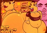 anthro belly big_breasts big_butt breasts butt female food honey_(food) mature_female parody solo thick_thighs yellow_body afro_chan332 disney winnie_the_pooh_(franchise) piglet pooh_bear absurd_res hi_res