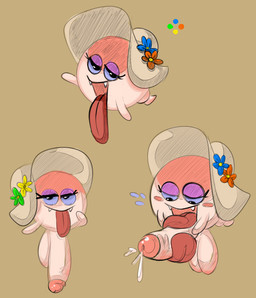 autofellatio balls big_penis big_tongue blue_sclera bodily_fluids clothing cum erection floating_head_creature genital_fluids genitals glans gynomorph hat hat_only headgear headgear_only headwear headwear_only huge_penis humanoid_genitalia humanoid_penis hyper hyper_genitalia hyper_penis intersex makeup masturbation mostly_nude not_furry oral oral_masturbation penile penile_masturbation penis pink_glans solo tongue ohohseesee mario_bros nintendo super_mario_sunshine boo_(mario) boo_block ghost spirit waddling_head 2021 digital_media_(artwork) multiple_images