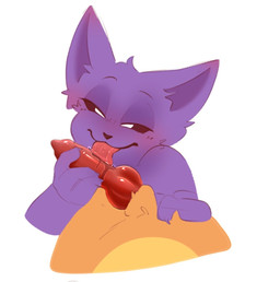 animal_genitalia anthro blush canine_genitalia duo erection genitals licking male male/male oral penile penis penis_lick sex smile tongue tongue_out bluchyccheese mob_entertainment poppy_playtime smiling_critters catnap_(poppy_playtime) dogday_(poppy_playtime) hi_res