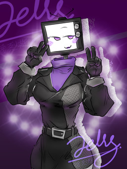 black_clothing blush clothing electronics female flashing for_a_head gesture gloves hand_gesture handwear lips machine pose purple_clothing purple_eyes purple_lips purple_sweater purple_topwear screen screen_face simple_background solo standing sweater television topwear v_sign white_legs delisbertan skibidi_toilet tv_girl tv_woman human humanoid mammal object_head robot screen_head tv_head tv_head_robot 3:4 hi_res